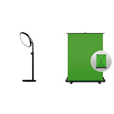 Elgato Green Screen - Ausfahrbares Chroma-Key-Panel & Key Light Air - Professionelle Schreibtischbeleuchtung in 1400 Lumen zum Streamen, Broadcasting, Home Office, Videokonferenzen von Elgato