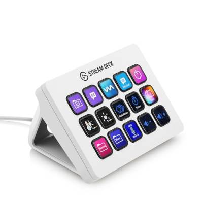 Elgato Stream Deck MK.2 White – Studio-Controller, 15 Makrotasten, Auslösen Von Aktion In Apps Und Software Wie OBS, Twitch, Youtube Und Anderen, Für Mac Und PC von Elgato