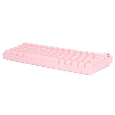 Elprico Kabellose Gaming-Tastatur, 64 Tasten, Ergonomische Rosa Tastatur, Gaming-Tastatur mit Hintergrundbeleuchtung, Optionale Tastatur, Gaming-Tastatur mit Typ-C-Verbindung (Roter Schalter) von Elprico