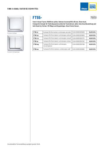 Eltako FT55-al Funk Taster Aufputz Reichweite max. (im Freifeld) 30m von Eltako