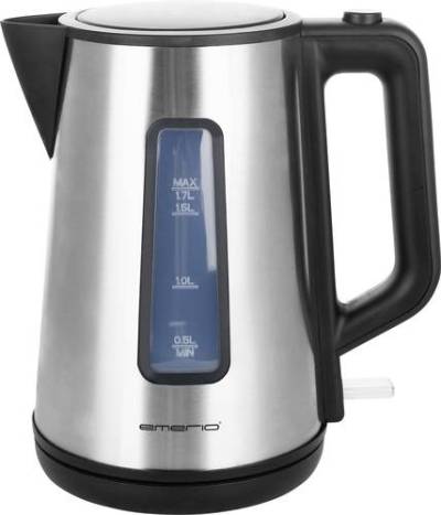 EMERIO WK-122829 Wasserkocher schnurlos Silber, Schwarz von Emerio