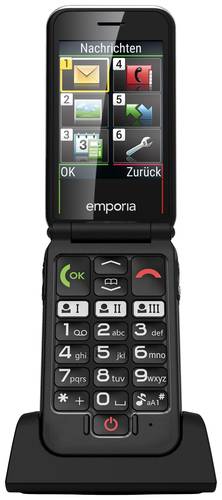 Emporia JOY Senioren-Klapp-Handy SOS Taste Schwarz von Emporia