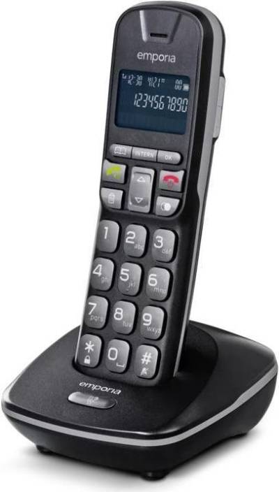 Emporia TH-21 Telefonhörer DECT-Telefon-Mobilteil Anrufer-Identifikation Schwarz (TH-21) von Emporia