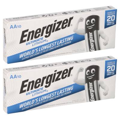 20x Energizer Ultimate Batterie Lithium LR06 1.5V AA Mignon L91 von Energizer