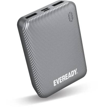 EVEREADY – Externer Akku 10000 mAh + USB-A/Micro-USB-Kabel – Externer Telefonakku - Silber von Energizer