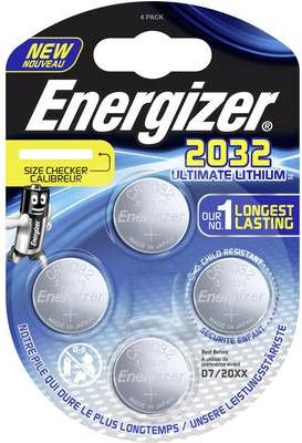 Energizer CR2032 - Einwegbatterie - CR2032 - Lithium - 3 V - 4 Stück(e) - Sichtverpackung (E301319200) von Energizer