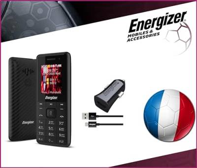 Energizer - Komplettpaket - Mobile E3-2G - Arabische Tastatur + Autoladegerät mit Micro-USB-Kabel + Ball von Energizer