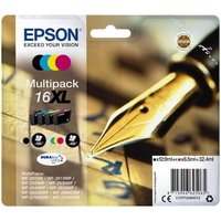 Epson 16XL Original Druckerpatronen Multipack Schwarz Cyan Magenta Gelb T1636 von Epson