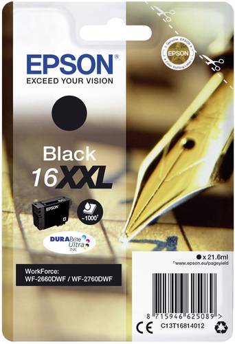 Epson Druckerpatrone T1681, 16XXL Original Schwarz C13T16814012 von Epson