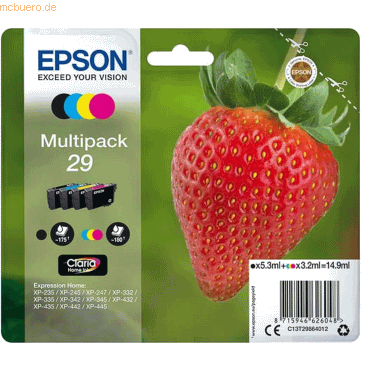 Epson Multipack Epson T2986 schwarz/cyan/magenta/yellow von Epson
