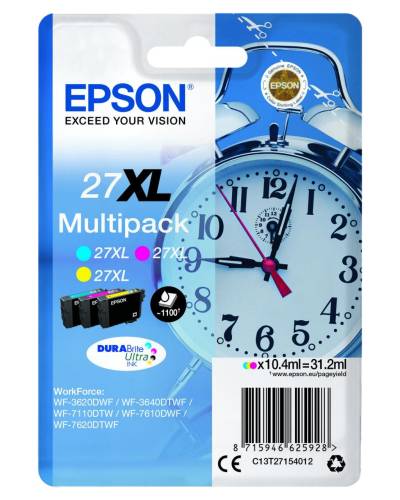 Epson Original 27XL Wecker Druckerpatrone - 3er Multipack (C13T27154012) von Epson