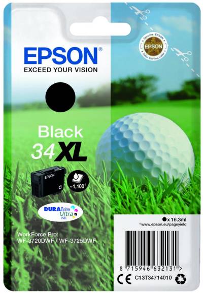 Epson Original 34XL Golfball Druckerpatrone schwarz 1.100 Seiten 16,3ml (C13T... von Epson
