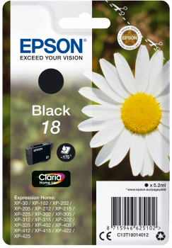 Epson Original Tinte 18 schwarz - C13T18014012 von Epson