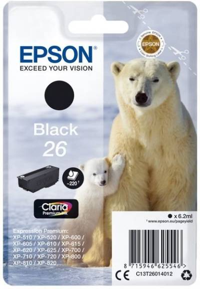 Epson Original - Tinte schwarz -  C13T26014012 von Epson