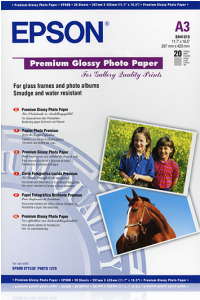 Epson Premium - Fotopapier, glänzend - A3 (297 x 420 mm) - 255 g/m2 - 20 Blatt (C13S041315) von Epson