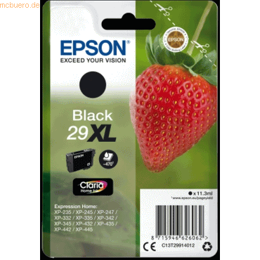 Epson Tintenpatrone Epson Expression Home XP-235 T2991 schwarz High-Ca von Epson