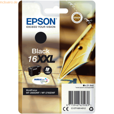 Epson Tintenpatrone Epson T1681 schwarz von Epson
