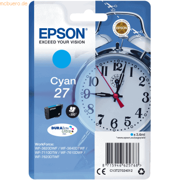 Epson Tintenpatrone Epson T2702 cyan von Epson