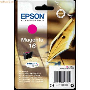 Epson Tintenpatrone Original Epson T1623 magenta von Epson