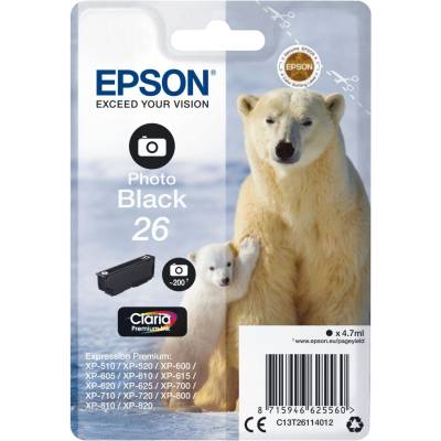 Tinte Photo schwarz 26 (C13T26114012) von Epson