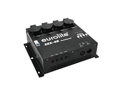 EUROLITE ESX-4R DMX RDM Switchpack | 4-Kanal-DMX-Switchpack bis zu 5 Ampere belastbar, Schaltung per Triac von Eurolite