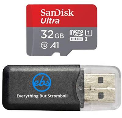 SanDisk 32 GB MicroSDHC Ultra Speicherkarte für Insta360 Action-Kamera, funktioniert mit einem RS 1 Zoll 360 (SDSQUA4-032G-GN6MN) A1 U1 Class 10 – Bundle mit (1) Everything But Stromboli von Everything But Stromboli