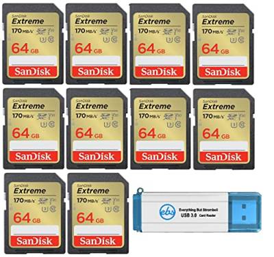 SanDisk SDSDXV2-064G-GNCIN-Speicherkarten, kompatibel mit Browning Defender Pro Series Trail-Kameras (SDSDXV2-064G-GNCIN) Bundle mit (1) Alles außer Stromboli 3.0 Micro- und SD-Kartenleser von Everything But Stromboli