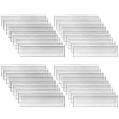 Evliery Halter Selbstklebende Regaletiketten 1,2 X 4,3, Transparente Regaletiketten, Kartentaschen, Schubladen für SupermäRkte (60 StüCk) von Evliery