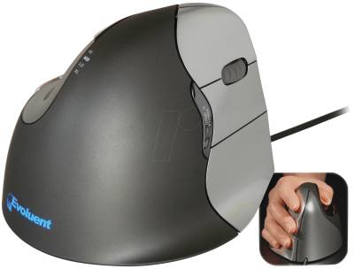 EVOLUENT VM4R - Maus (Mouse), Kabel, Laser, vertikal, Rechtshänder von Evoluent