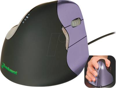 EVOLUENT VM4S - Maus (Mouse), Kabel, Laser, vertikal, Rechtshänder, Small von Evoluent