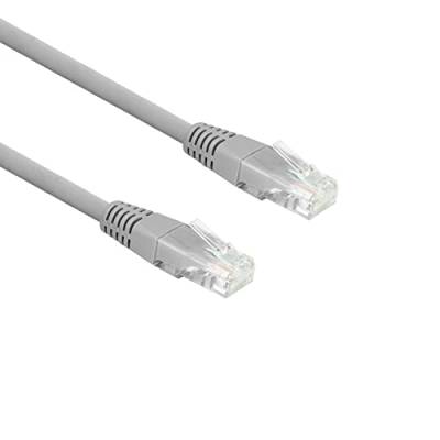 Eminent CAT6 LAN Kabel 10m Ethernet, 10/100/1000/Mbit/s, RJ45, U/UTP Netzwerkkabel, 250 MHz, PoE, CCA Kupfer, für Switch, Router, Patch Panel, TV, PC & Laptop, Grau – IM8010 von Ewent