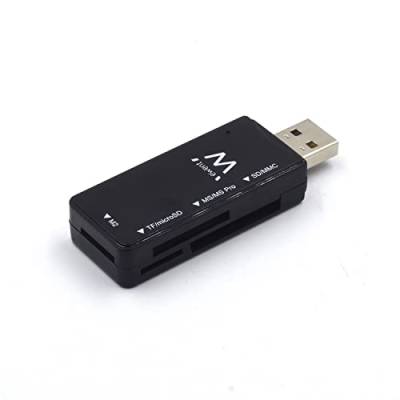 Ewent EW1049 - USB-Flash-Laufwerk, Micro-SD-Lesegerät, USB 2.0-SD-Kartenleser, SD-Speicherkarte/Flash-Kartenadapter für PC, MacBook PRO usw., unterstützt MMC/TF/SDXC/SDHC/Micro SDHC/Micro SDXC von Ewent
