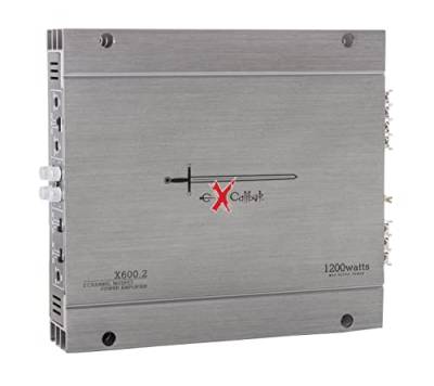 Excalibur X600.2 - Auto Verstärker 2 Kanal - 2X 600 Watt Mosfet HiFi KFZ Endstufe mit Bass-Boost - 1200 Watt Maximum - 2 Ohm Variable Frequenzweiche. von Excalibur