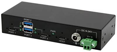 EX-11295HMS 4 Port USB 3.2 Gen 2 HUB Din-Rail Kit und Wand VIA VL822 Chipset von Exsys