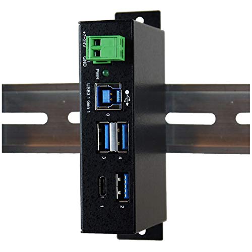 EXSYS EX-1194HMS 4 Port USB 3.0, 3.1, 1G HUB C-Buchse, 15KV ESD Surge Protection Schwarz von Exsys