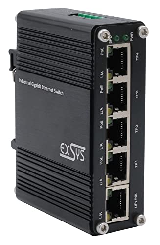 EXSYS EX-62020PoE 5-Port PoE Industrie Ethernet Switch von Exsys