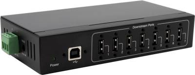 EXSYS GmbH 7 Port USB 2.0 Metall-HUB, 15KV ESD Schutz (Sunrich) (EX-11217HMVS) von Exsys