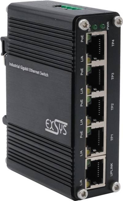 EXSYS GmbH Mini 5-Port Ethernet PoE Switch - 5*10/100/1000Tx (EX-62020POE) von Exsys