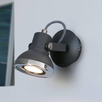 Ring - einflammiger LED-Wandstrahler in Dunkelgrau von FARO BARCELONA
