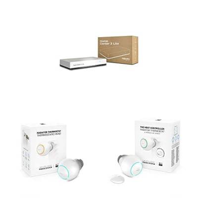 FIBARO Home Center 3 Lite, Z-Wave 700 Box, HC3L-001 + The Heat Controller Head/Z-Wave Plus, FGT-001 + The Heat Controller Starter Pack/Z-Wave Plus Heizungsthermostat, FGT-Pack von FIBARO