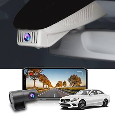 Fitcamx Dashcam Vorne Hinten Passend für Mercedes-Benz GLC 300 & C Class (Model 6251), OEM 2160P+1080P Autokamera, G-Sensor, Loop-Aufnahm, WiFi &APP, WDR Dashcam 4K, Plug & Play, mit 128GB Karte von FITCAMX