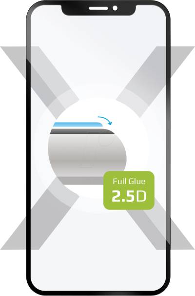 FIXGFA-1200-BK - Schutzfolie, Full Cover 2,5D Tempered Glass, iPhone 15, black von FIXED