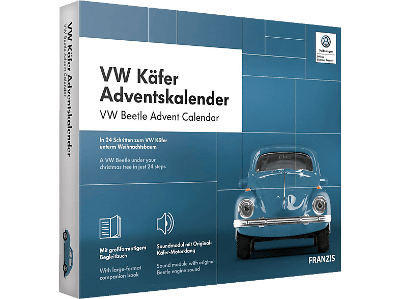 FRANZIS VW Käfer 2020 Adventskalender, Mehrfarbig von FRANZIS