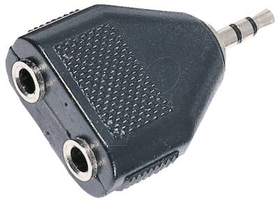NTA 195 - 3,5 mm Stereo Klinken Stecker auf 2x Stereo Klinken Buchse von FREI