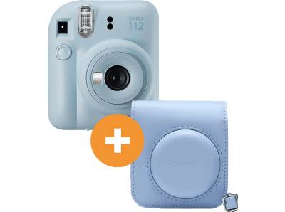 FUJIFILM INSTAX mini 12 Travel Set Sofortbildkamera, Pastel Blue von FUJIFILM