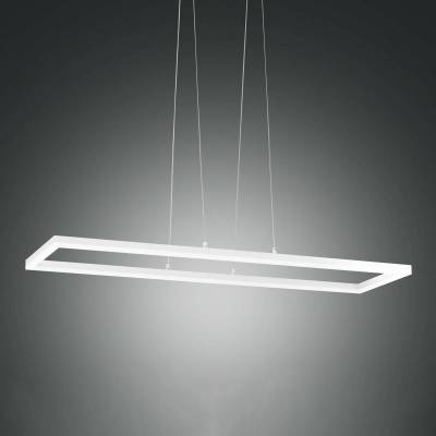 LED-Pendelleuchte Bard, 92x32 cm in Weiß von Fabas Luce