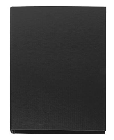 Favorit 100460190 Notizblock, schwarz, Innenformat: 22 x 30 cm, 2 Türen mit Feder aus Metall, verchromt, Stopper für Blätter von Favorit