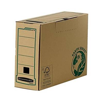 Bankers Box Fellowes 100 mm Rücken, braun, 1er Pack (1 x 20 Stück) von Fellowes