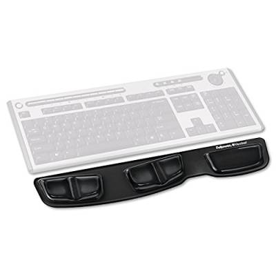 Fellowes Health-V Crystals Gel Tastatur-Handgelenkauflage schwarz von Fellowes
