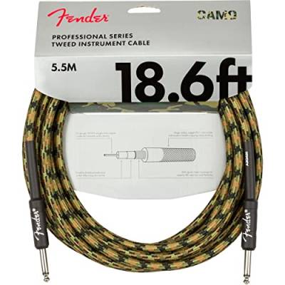 Fender® »PROFESSIONAL SERIES INSTRUMENT CABLE - WOODLAND CAMO« Instrumentenkabel - Gerade Klinke - 5.5 Meter von Fender